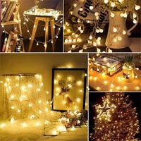 USB/dioda z zasilaniem akumulatorowym girlanda na bal Lights Fairy String wodoodporna lampa zewnętrzna świąteczne dekoracje ślubne oświetlenie imprezowe 6